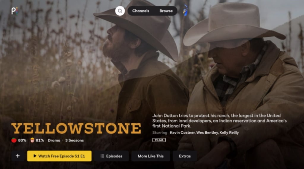 Yellowstone on streaming service